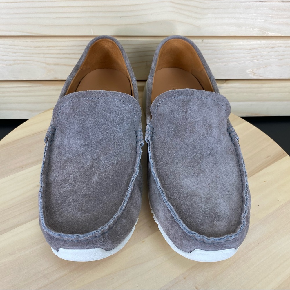 NEW OluKai Kaa Loafer Mens 11 Gray Brown Suede Leather Slip On Comfort Casual